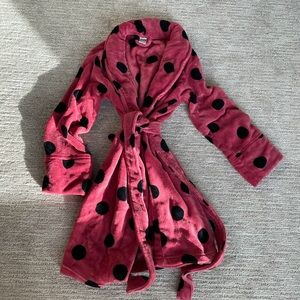 Polka Dot Pink Bathrobe